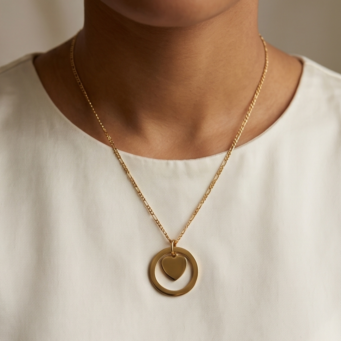 Personalised Circle Heart Love's Gift Necklace