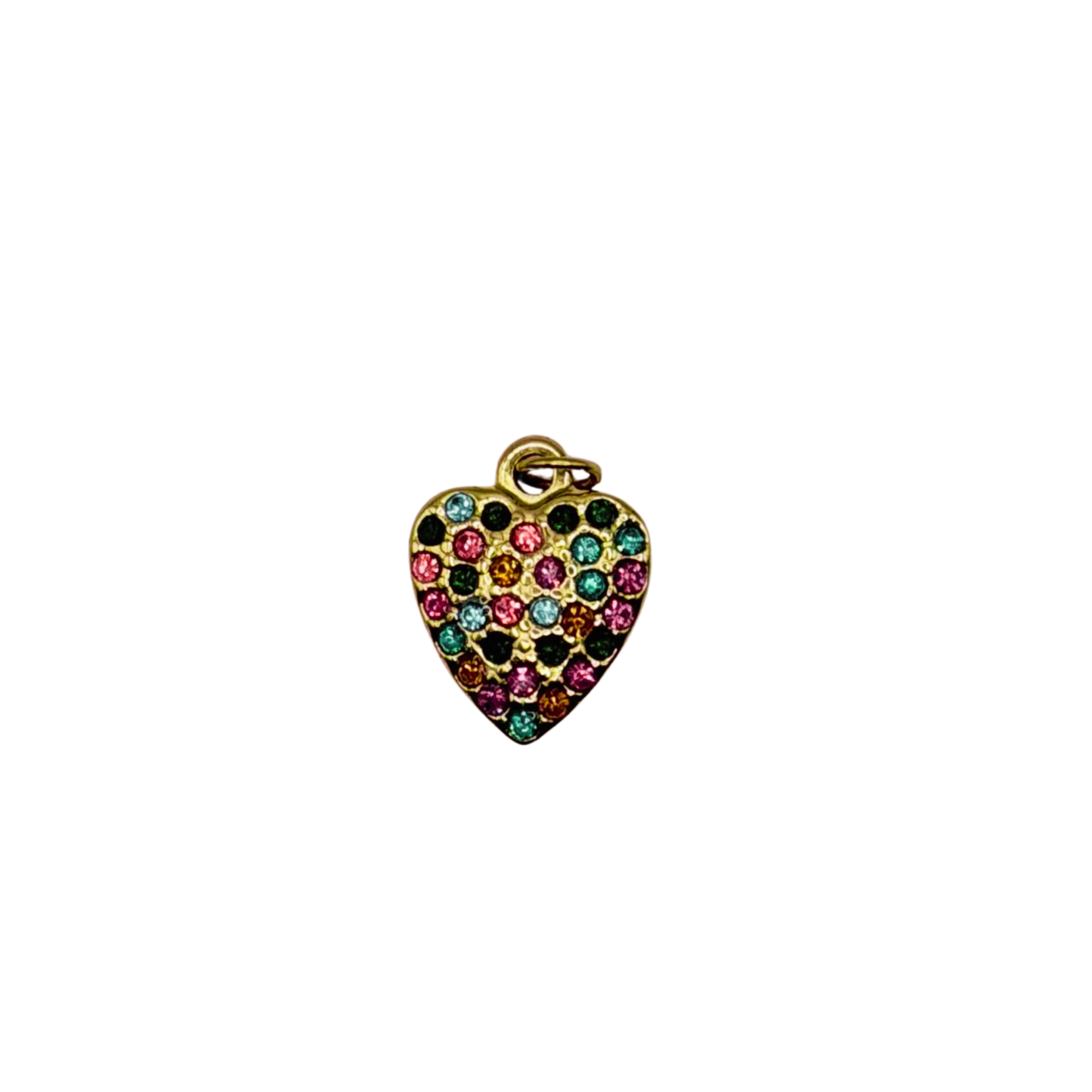 Zirconia Colourful Heart Charm