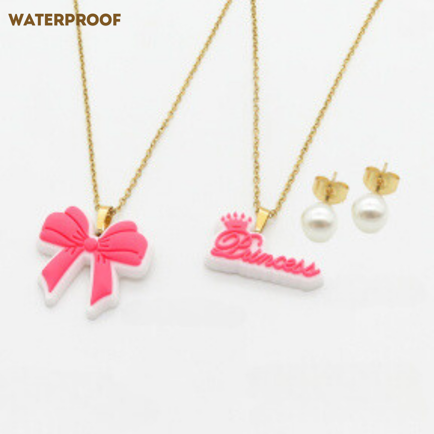 Pink Princess 2XNecklaceS and Earrings