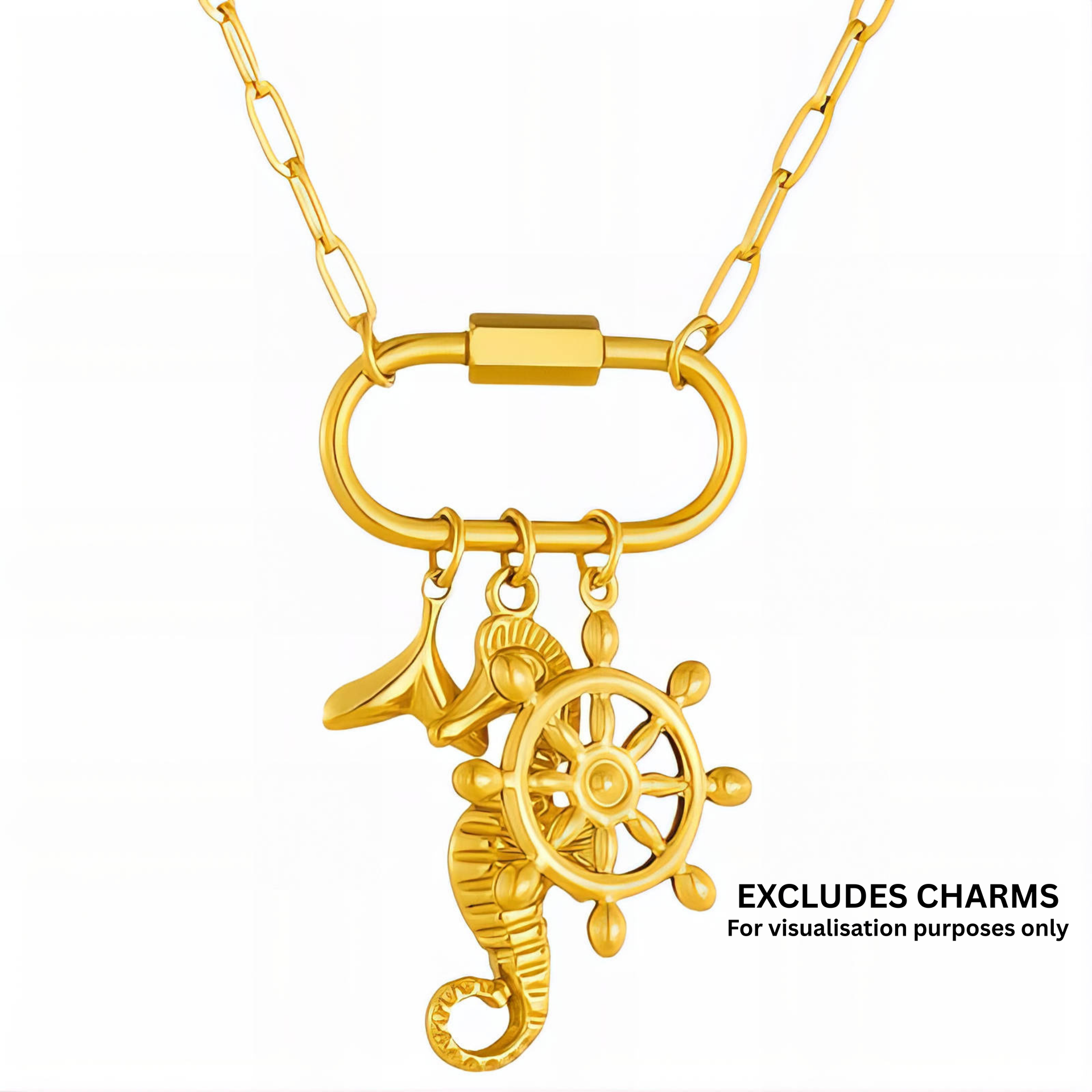 Oval Clasp Charm Necklace – S-Curated