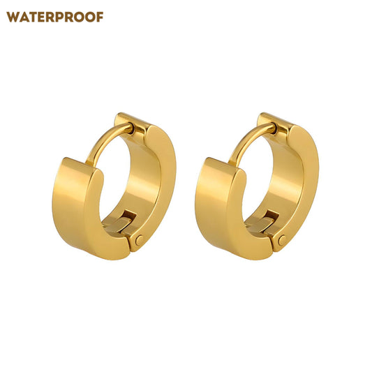 Keva Wide Huggie Hoops