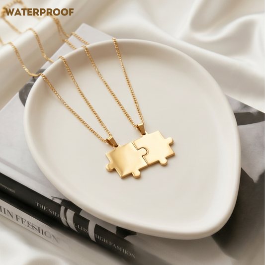 Personalised Puzzle Necklace Set