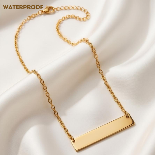 Personalised Bar Necklace (Gold): Restocked by Popular Demand