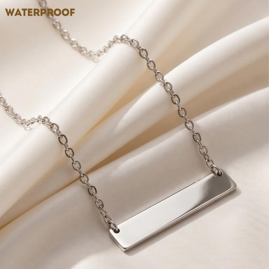 Personalised Bar Necklace (Silver)