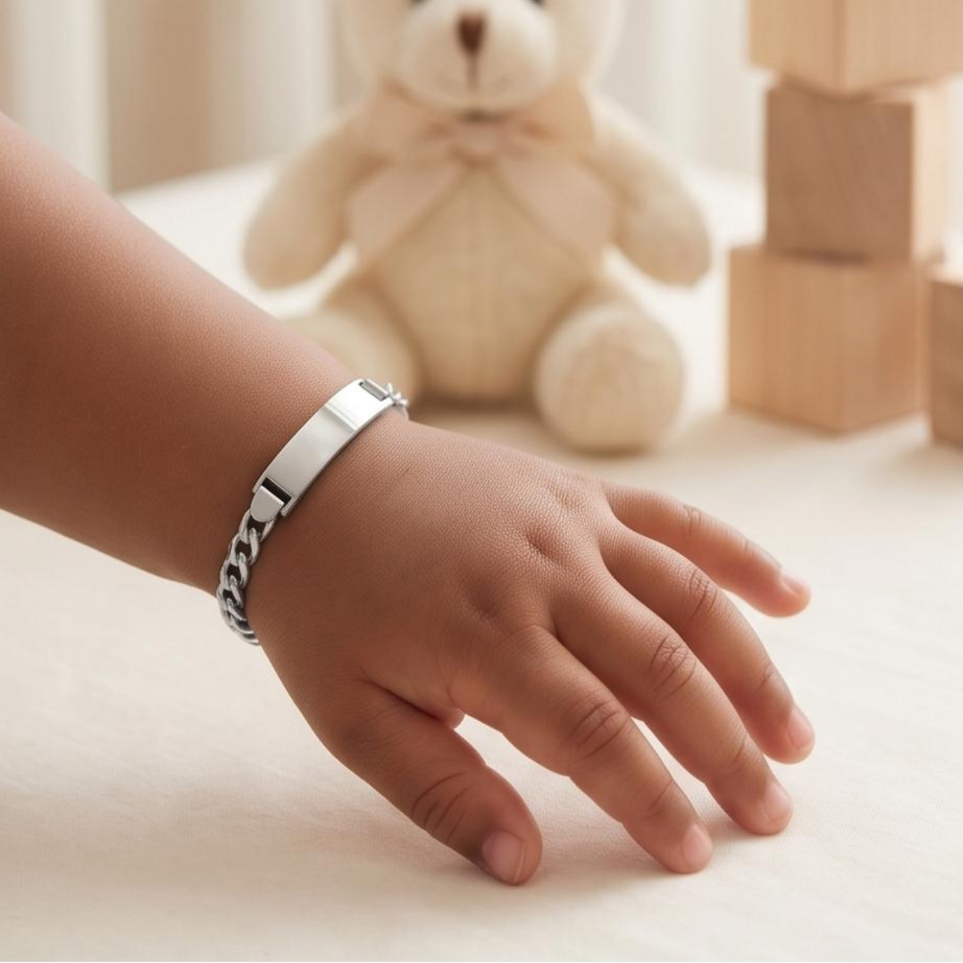Personalised Kids Bracelet (Silver)