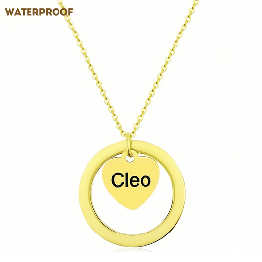 Personalised Circle Heart Love's Gift Necklace