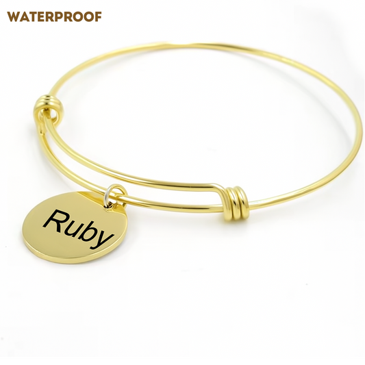 Personalised Adjustable Push-Pull Bangle