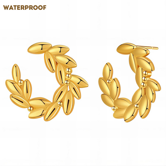 Nihla Leaf Hoops