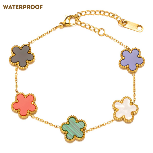 Zia Multi-Colour Clover Bracelet