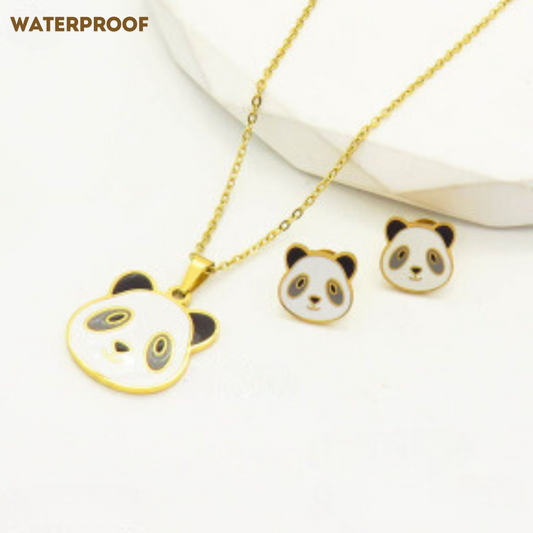 Panda Playtime Necklace and Earrings