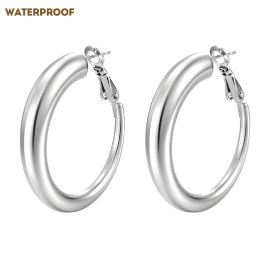 Arianna Silver Hoops